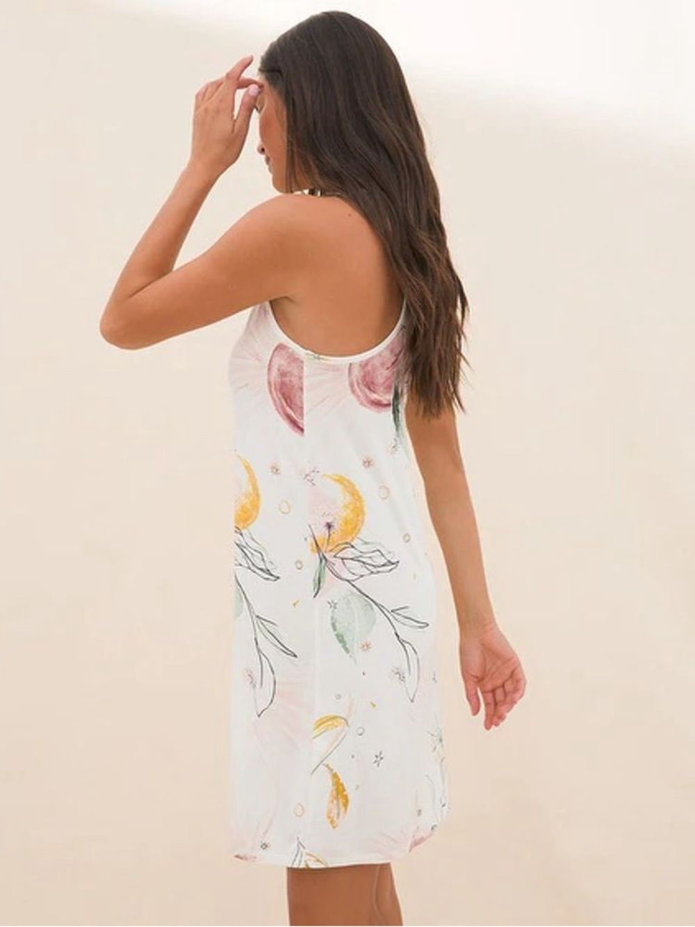2/$25 Soma Intimates Watercolor Sun Moon Stars Nightgown Racerback